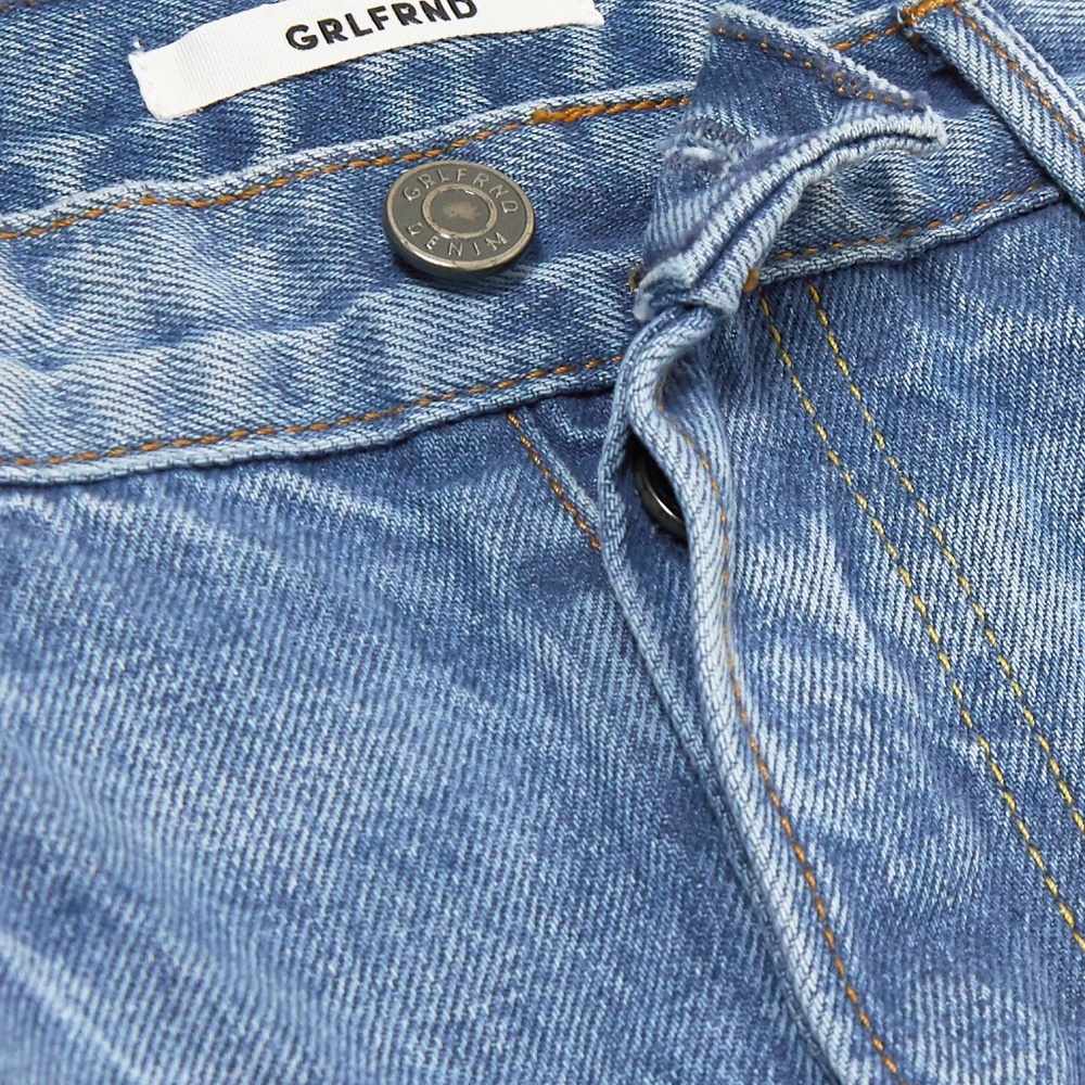 ✨NWT✨ GRLFRND Helena Distressed Straight Leg Jean in Good Life - Picture 6 of 9
